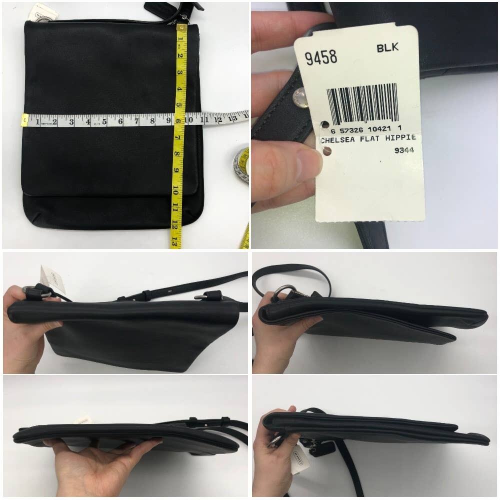 NEW Vintage Coach Chelsea Flat Hippie Bag 9458 Black 2000 Costa Rica - Picture 10 of 10